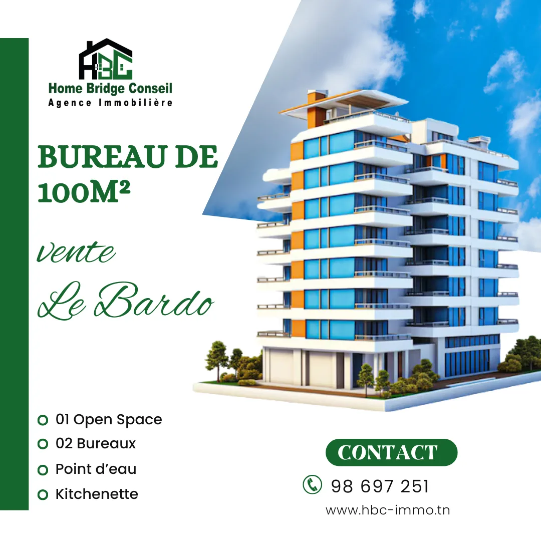 Bureau en H+2 de 100 m²